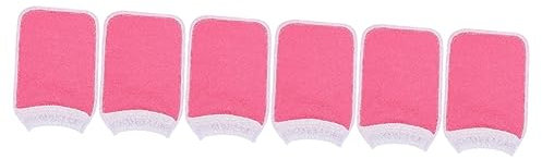 FOMIYES 6stücke Peeling-bad-handschuhe Aus Pflanzenfaser Exfolierende Dusch-mitten Für Körperreinigung Sanfte Porentiefe Hautpflege Für Rücken Nacken Und Schultern