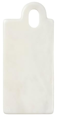 Broste Copenhagen Olina 70310653 Planche à Découper Rectangulaire Marbre Blanc 14 x 31 x 1,4 cm