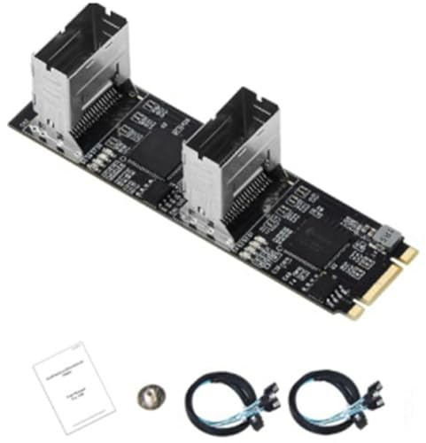 Nueva Tarjeta M.2 una SATA Adaptador Multiplicador PCI Express 3.0 M2 una SATA Controladores SATA 3 de 8 Puertos de 6 Gbps Tecla B+M
