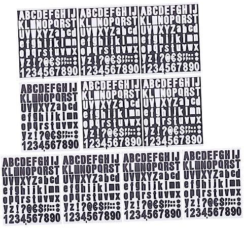 Gadpiparty 10 Blätter Buchstabenaufkleber Mini-Aufkleber alphanumerische Aufkleber weiße Baumwollhandschuhe Buchstaben aufkleben Zahlenaufkleber Anzahl Post PVC selbstklebend
