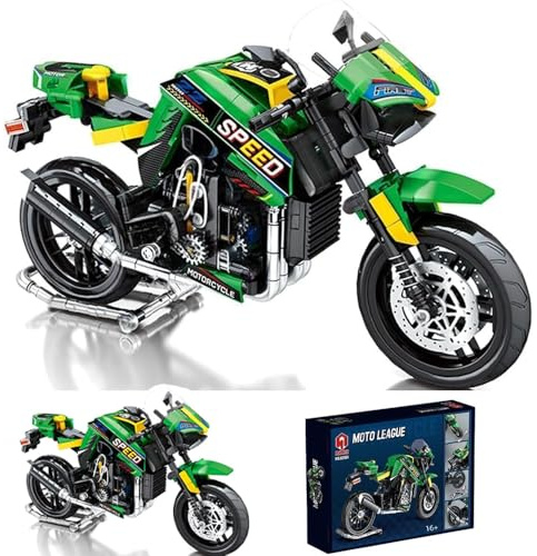 CIJINAY Technik Motorrad Bausteine, 776 Klemmbausteine Motorrad Modellbausatz, Supermotorrad Bauset Geschenk für Erwachsene