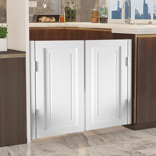 TsoLAY portales de media cintura Puerta de valla exterior for patio, puerta abatible interior, puerta de media cintura con barra, tamaño personalizado y color disponibles puerta corredera(Size:90x90cm