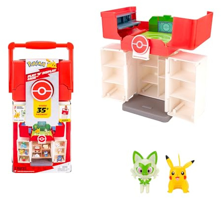 Pokémon Play ‘N’ Display Case - Multi-Level Storage Unit with Rooftop Arena and Space for 35+ 2-Inch Battle Figures