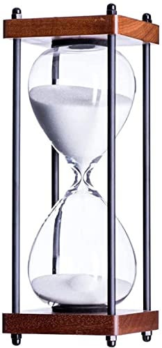 CTRSM Sanduhr, Sanduhr, Sanduhr, 30 Minuten, große Sanduhr aus Holz, Esszimmer, Wohnzimmer, Schrank, Büro, Schreibtisch, Schlafzimmer, Party, Urlaub, Sanduhr, Timer, kreativ.(White,15 Minutes)