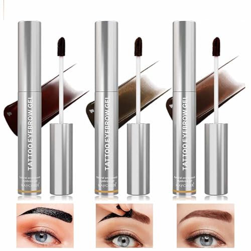 Teinture Pour Sourcils Peel Off Kit de Crème de Maquillage Longue Durée Imperméable à l'eau, à la Sueur et Facile à Colorer Teinture Pour Sourcils Plus Fournis Pour Femmes et Hommes