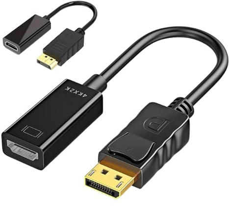 Kixolazr Adapter PC,Computer Adapter - 4K Displayport Adapter Display Port Laptop Converter Adapter for PC Monitor Projector