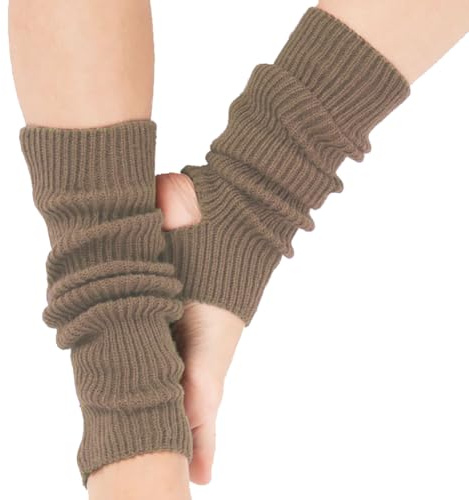 VUCDXOP Tukistore Damen Mädchen Ballettstulpen mit Fersenloch Tanzen Stulpen Ballettstulpen Beinwärmer Ballett Stulpen Legwarmer Armstulpen,Einheitsgröße