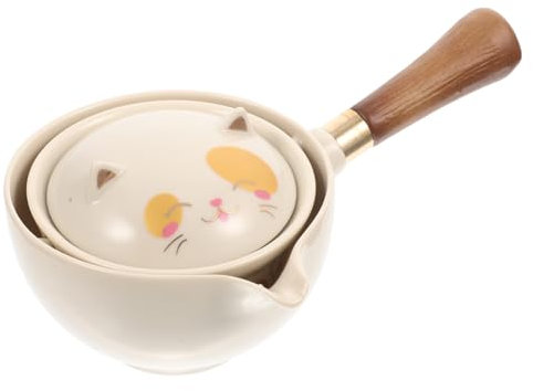 Ciieeo Ceramic Teapot Side Handle Rotation Chinese Traditional Teapot for Loose Tea Brewing for Tea Ceremony and Household Use