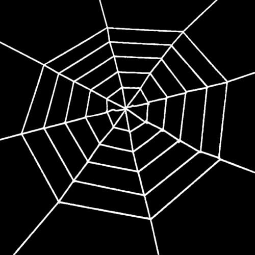 SOFPLATE Decorazione di Hlegaween con Ragnatela Da 59 x 59 pollice per Casa Stregata Corda di Ragnatela Bianca Corda Rotonda Realistica Dolcetto O Scherzetto Spaventosa Configurazione per Hlegaween Fe