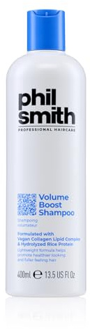 Phil Smith Professional Volume Boost Shampoo - Lightweight Volume Shampoo for Fine Hair, Hair Thickening Shampoo, Boosts Body & Fullness Without Weight - 400ml
