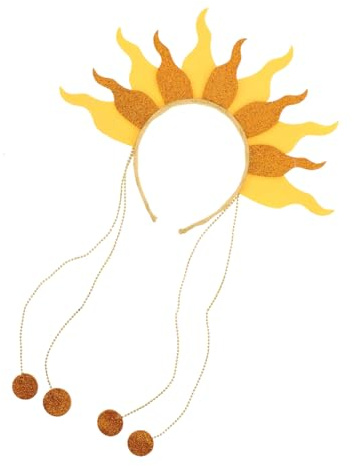 Bandeau Flammes Lumineux Jaune pour Fêtes et Déguisements