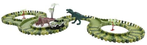 Generic Dinosaur Race Track Billeksaker Flexibla Banor Pedagogiskt Lekset för Pojkar Flickor, Lätt Att Montera för Kreativ Lek Inomhus Utomhus Säkert Material för Barn