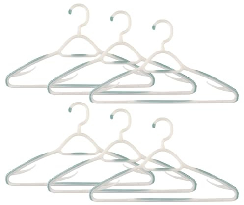 6 Lakeland Soft Grip Non Slip Clothes Hangers – Sturdy With Pads To Keep Clothes In Place Colours may Vary