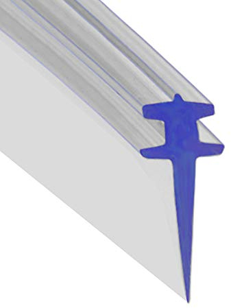 Soft Clear Flexible Rubber Double T Shower Seal | for Bi Folding Doors | Multi-Fitting for 6 or 7mm Channels | BIF025 (1 Metre)