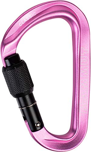 Mammut Classic HMS Screwgate Carabiner | Allround Karabiner, Ausrüstung für Outdoor Klettern, Zuverlässiger Schraubverschluss, Sicherheitskarabiner | Pink (Rosa)