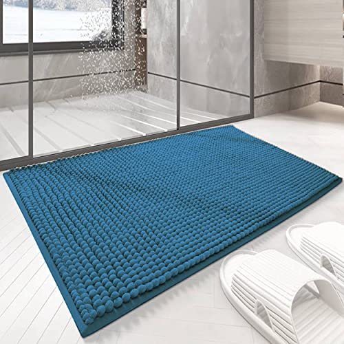 Dalina Textil - Alfombra De Baño,Cocina,Mascota,Alfombrilla De Baño,Antideslizante,Multifuncional,Felpa Microfibra Chenille,Suave,Cómoda Y Súper Absorbente (40x60cm, Oceano)