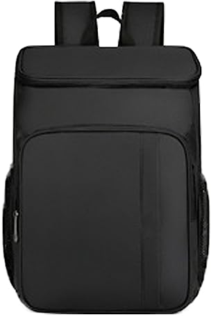 Creperture 36L Kühlrucksack Große Isolierte Picknickrucksäcke aus Verdicktem Oxford Gewebe Auslaufsicher Camping Isolierte Rucksack Kühltaschen für Picknick, Wandern, Grillen, Schwarz