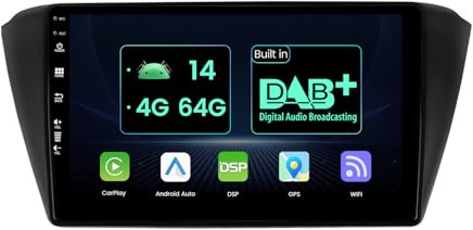 MISONDA intégré Dab+ 9 Pouces 4GB+64GB Double DIN Android 14 Autoradio IPS pour Skoda Fabia 3 III 2015-2019 Gratuite Caméra+MIC avec WiFi/GPS/Carplay/DSP/Fast Boot/BT/RDS