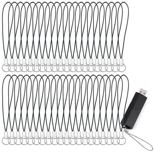 Qusmeiyici 200PCS Mobile Phone Pendant Loops, Lanyard Strap Phone Charm DIY Decorations Supplies