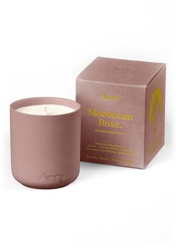 Aery Moroccan Rose Votive Soy Wax Candle - Rose, Tonka Bean & Musk with 100% Plant Based Wax & 25 Hour Burn Time (130g)