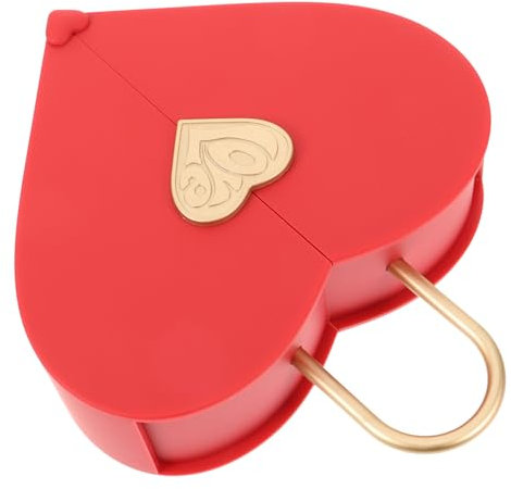 KOCKSHION Herzförmige Schmuckbox Für Ringe Und Halsketten Kreatives Design Für Verlobung Hochzeit Und Valentinstag Schmuckaufbewahrung Weinrot Für