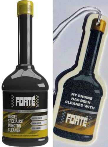 Forte Lubricants Car Diesel Fuel System Specialist Injector Cleaner - 400ml - Improves Permorfance, Fuel Economy and lowers emmsions + Free car Air Freshner