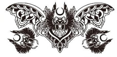 8 Sheets Herbal Punk Totem Tattoo For Women Men Waterproof Arm Lasting Goth Neck Temporary Tattoo Stickers(23)