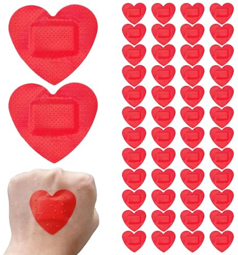 Bandages pour blessures 50pcs imperméables de coeur respirant bandaids adhésif mignon
