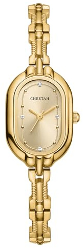 CHEETAH Armbanduhr Damen Analoge Quarz mit kleinem Vintage Metallarmband Gold Uhr Damen, Leicht Ablesbares Ziffernblatt in Blau wasserdichte Watch für Frauen Mädchen