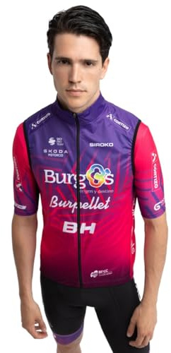 SIROKO - Chaleco Cortavientos de Ciclismo - Burgos Burpellet BH BBBH V1 Burgos Purple - M - Morado