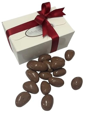 Milk Belgian Chocolate Covered Brazil Nuts 200g Gift Box – Premium Whole Brazil Nuts Coated in Rich Milk Chocolate | Gourmet Snack, Natural Ingredients, High in Selenium