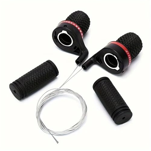 Yangshe Shifters 2/3/5 par vridgrepp växlar cykelväxel kontrollspak för 7/21 hastighetsdrivningar, universell cykel MTB vägkompatibilitet för mountainbike (5 par)