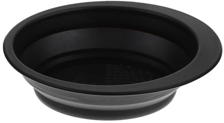 HEALEEP Silicone Makeup Brush Cleaning Bowl with Scrubber Mat Black Professional Makeup Tool Cleaner for Brush Rinsing and Beauty Sponge Washing