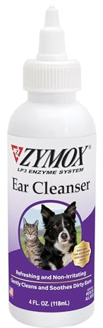 Zymox Ear Cleanser Solution for Dogs and Cats, 4oz