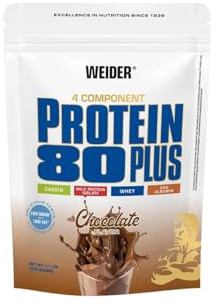 Weider Protein 80 Plus, 500g, Schoko | 4-Komponenten Protein Pulver, 80% Eiweiß, Cremige Shakes mit Calcium & Vitamin B6