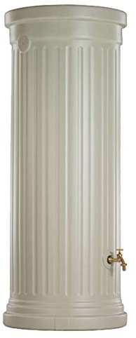 GARANTIA Säulentank Regentonne 2000 Liter sandbeige - Wassertank, Regenfass, Regenwassertonne, Wasserbehälter, Fass, Regenwassertank, Wasserfass, Wassertonne, Wassertonnen für Garten