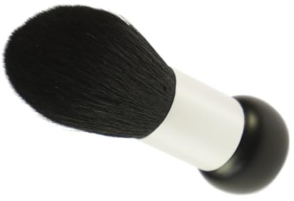 Fantasia Stand-Puderpinsel, Naturhaar, Höhe: 11 cm, Ø 4 cm, schwarz/silber