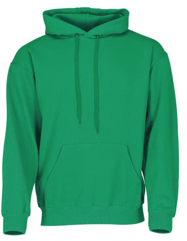 FRUIT OF THE LOOM Men's Classic Hooded Sweatshirt, Kelly Green, S UK