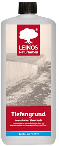 LEINOS 620 Tiefengrund 1,0 L | für stark oder unterschiedlich saugende Wandflächen | Sehr hoch dampfdurchlässig | Farbton nach der Trocknung: nahezu farblos