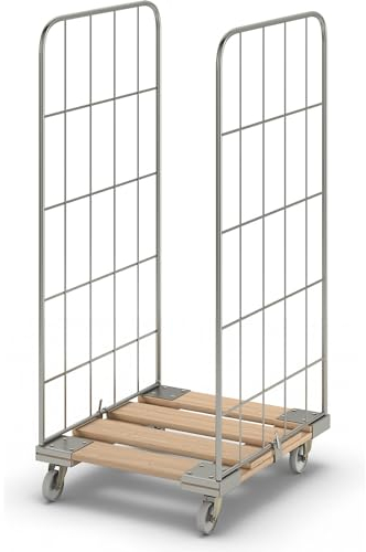 FRANKEL kaiserkraft | Roll-conteneur MODULAIRE | Socle Roulant en Bois | grillagé sur 2 côtés