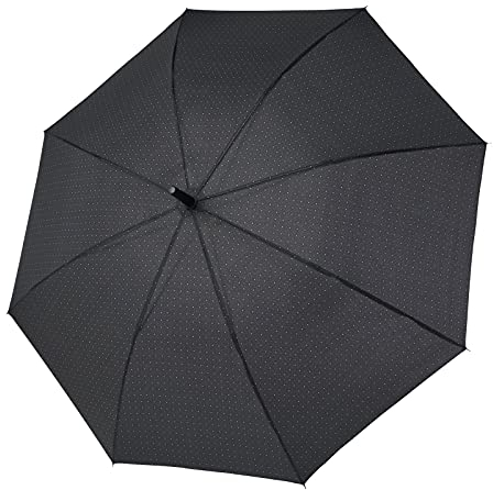 Doppler Regenschirm 90 cm Schwarz Einfarbig Regen Schutz