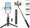 ESSAGER Bluetooth Selfie Stick Treppiede con Luce di Riempimento, Estensibile Selfie Asta in Alluminio con Telecomando Senza Fili per iPhone 13/12/11 Pro/XS Max/XS/X/8/7/Smartphone Samsung (Nero)