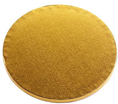Dekora - Base para Tartas Dorada de Cartón con Forma Redonda - 40 cm