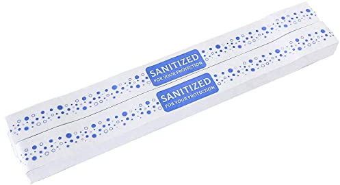 ESSENTIAL 500 Pcs Printed Toilet Seat Band 16-1/2 Long x 1-1/2 Wide