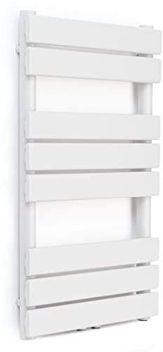 Blumfeldt Badheizkörper, Design Heizkörper Flach, Sparsamer Flachheizkörper Vertikal, Wand-Röhrenheizungen, 355 W Vertikal Heizkörper mit Thermostat, Wandheizkörper für Badezimmer & Wohnzimmer