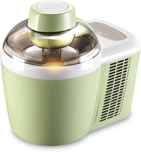 Samnuerly Thermoelectric Automatic Self Freezing Ice Cream Maker Machine Soft & Hard Serve 600ML Gelato Sorbet Frozen Yoghurt,Gray (Green)