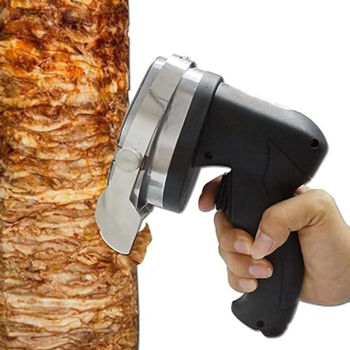 Weyot Cuchillo Eléctrico para Kebab, Cortador Eléctrico De Kebab, Cortador De Hoja De Acero Inoxidable Duradero Grosor De Corte Ajustable De para Restaurante