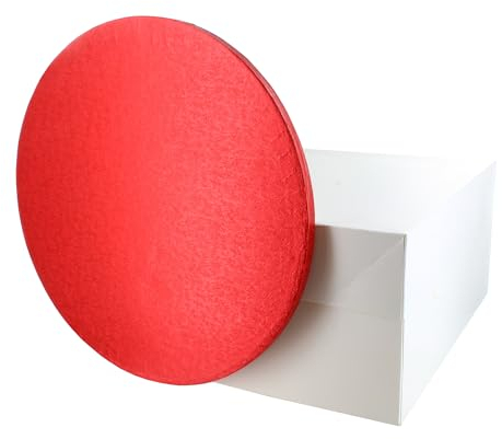 Culpitt Red Board & Box Set | 12 | White Cake Box & Drum, Transport & Protection Combo