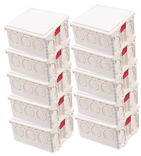 HOMSFOU 10sets Scatola Per Elettrici Fai Da Te in Pvc Scatola Per Progetti Di Elettrici Per Progetti Elettronici Di Giunzione Parete Per Prese Da Incasso Tipo Di Installazione Esterna