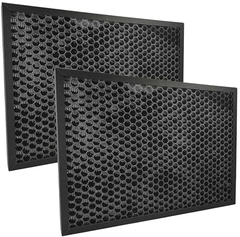 vhbw 2x Filtro de aire compatible con DeLonghi AC 230 purificador | Filtro combi HEPA + carbón activo